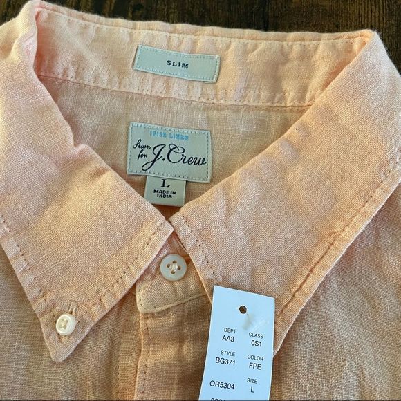 Sold!Jcrew McNutt garment-dyed Irish linen shirt - Picture 4 of 9